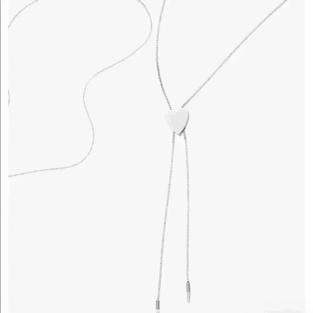 Heart Bolo Necklace in Silver - Picture 2 of 4